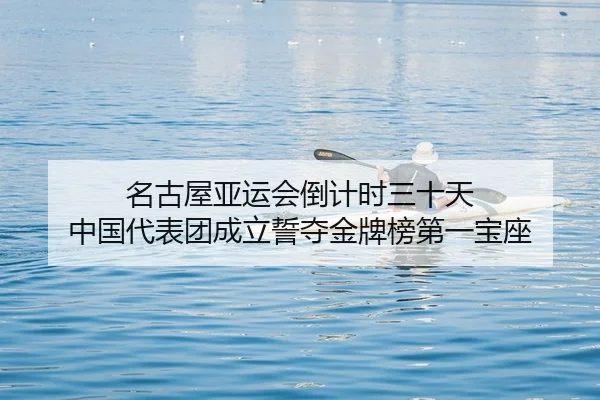 名古屋亚运会倒计时三十天 中国代表团成立誓夺金牌榜第一宝座
